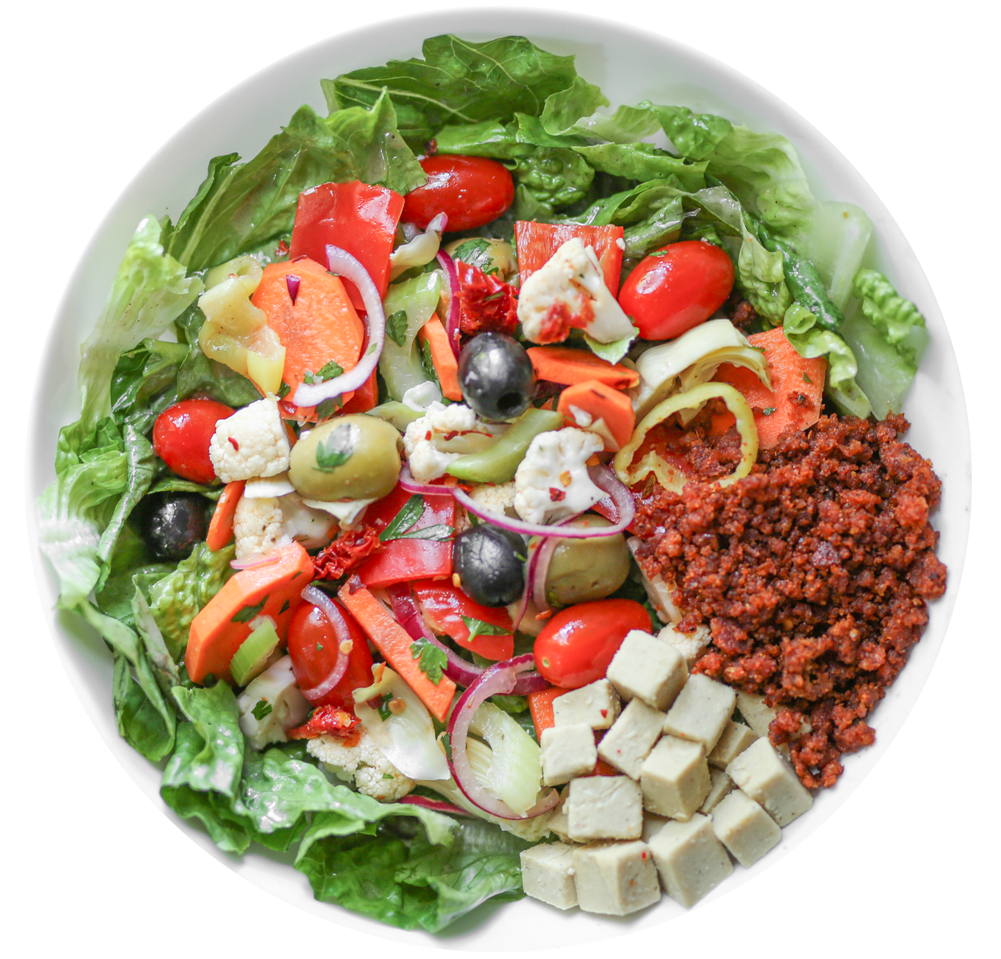 vegan antipasto salad in Des Moines, Iowa