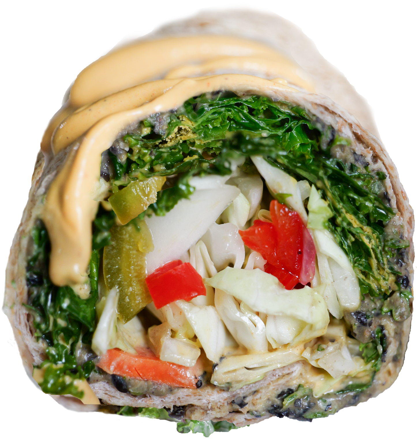 Cashew Cheese Black Bean Hummus Wrap