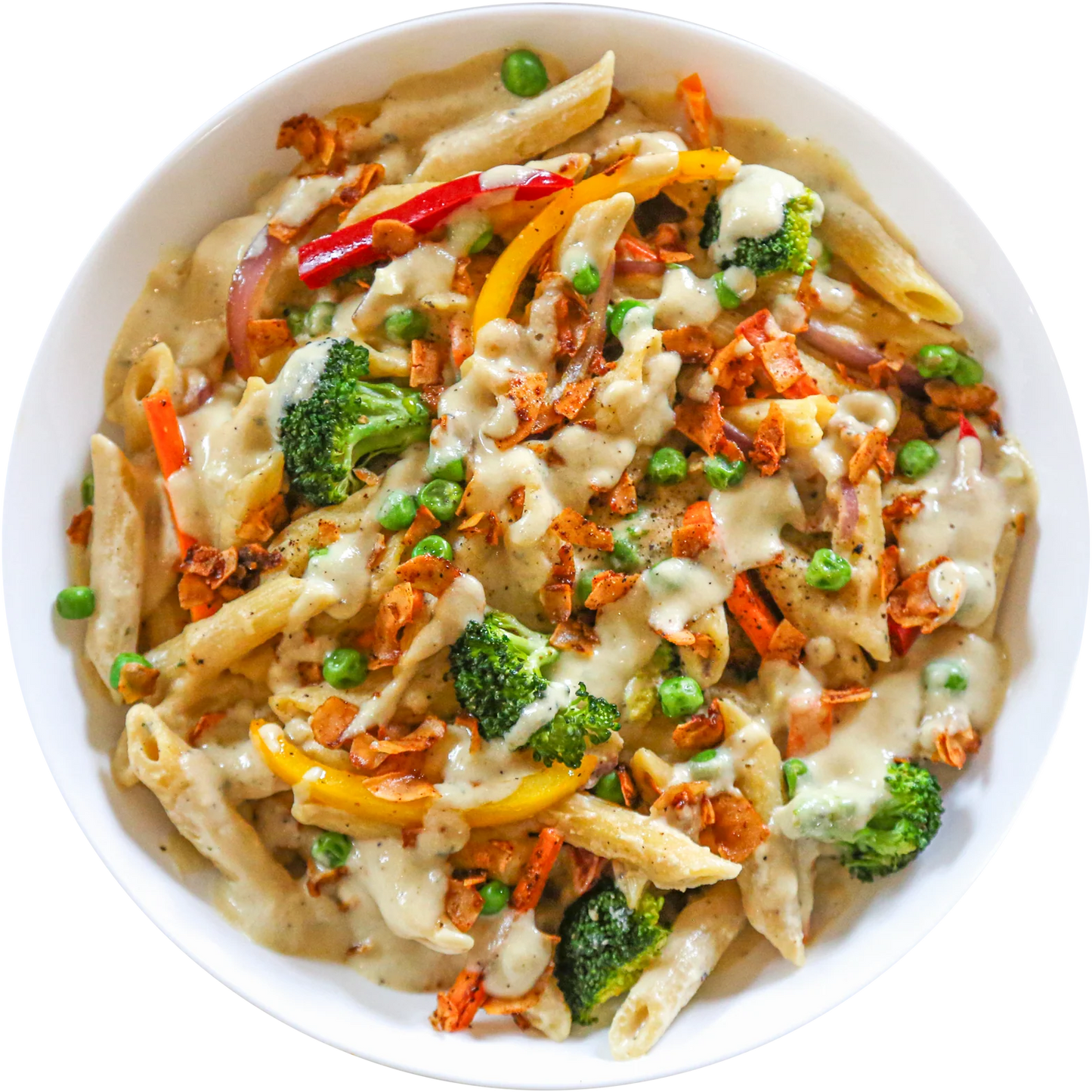 Vegan Loaded Veggie Alfredo in Des Moines, Iowa