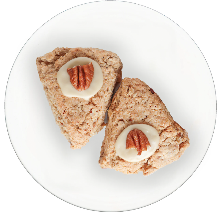 Vegan maple pecan scones in Des Moines, Iowa