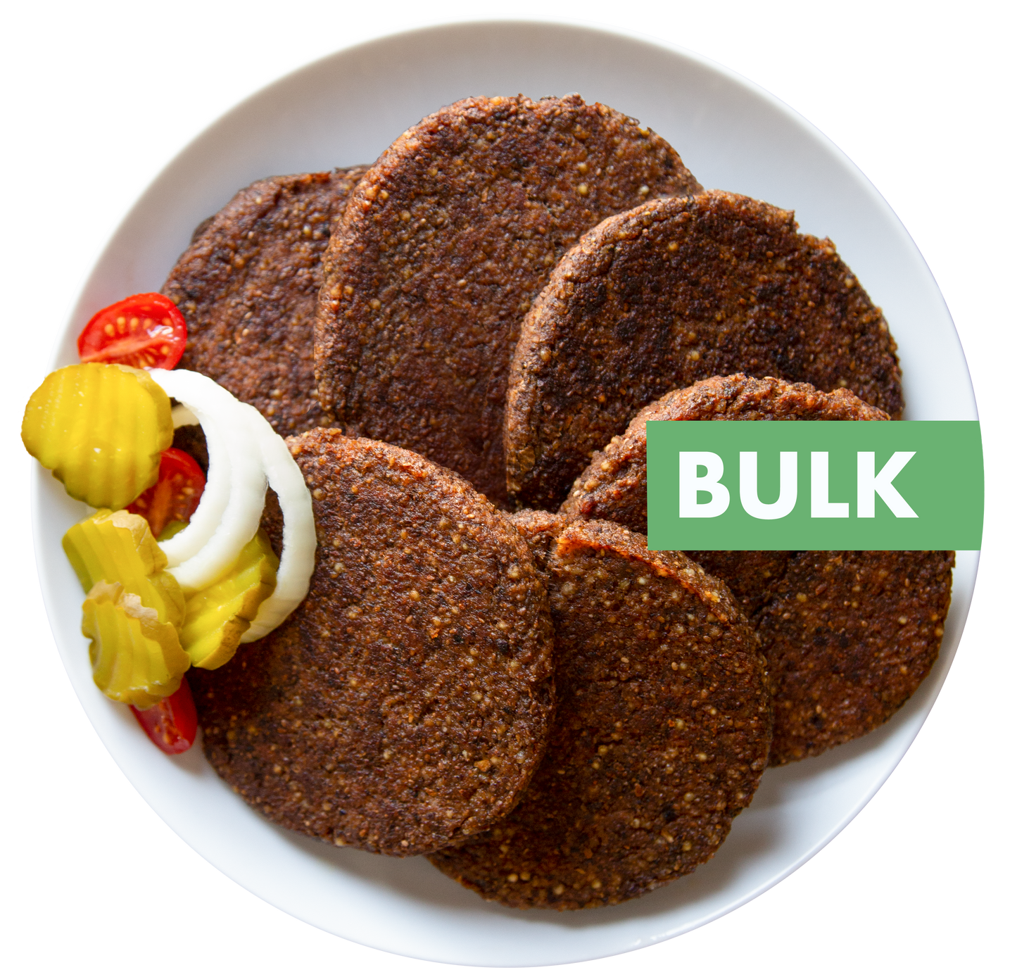 bulk vegan vegetarian plant-based New World Burger in Des Moines, Iowa