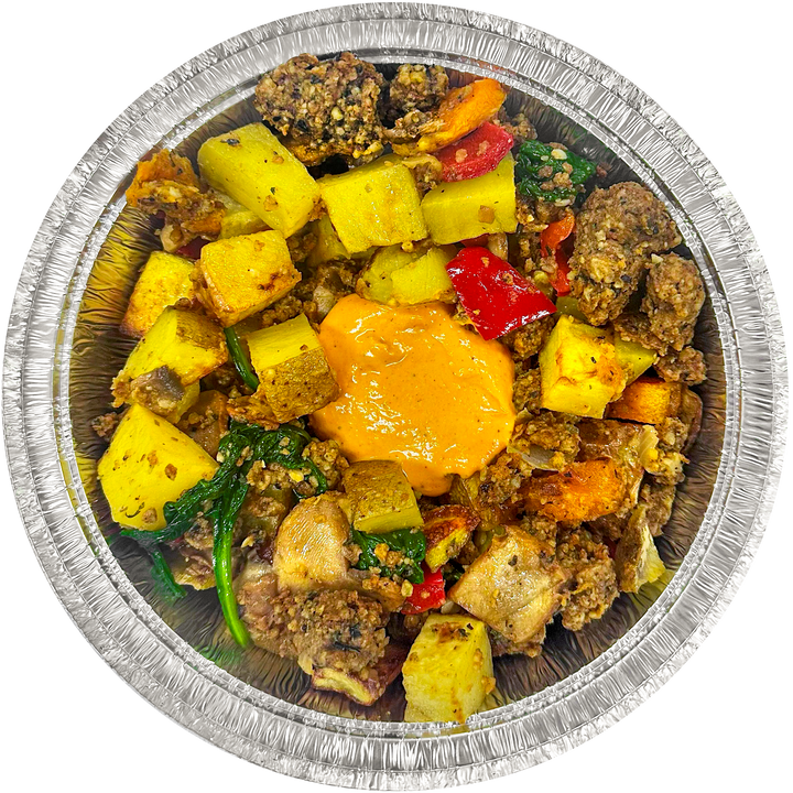 Red Pepper & Maple Sausage Hash in Des Moines, Iowa