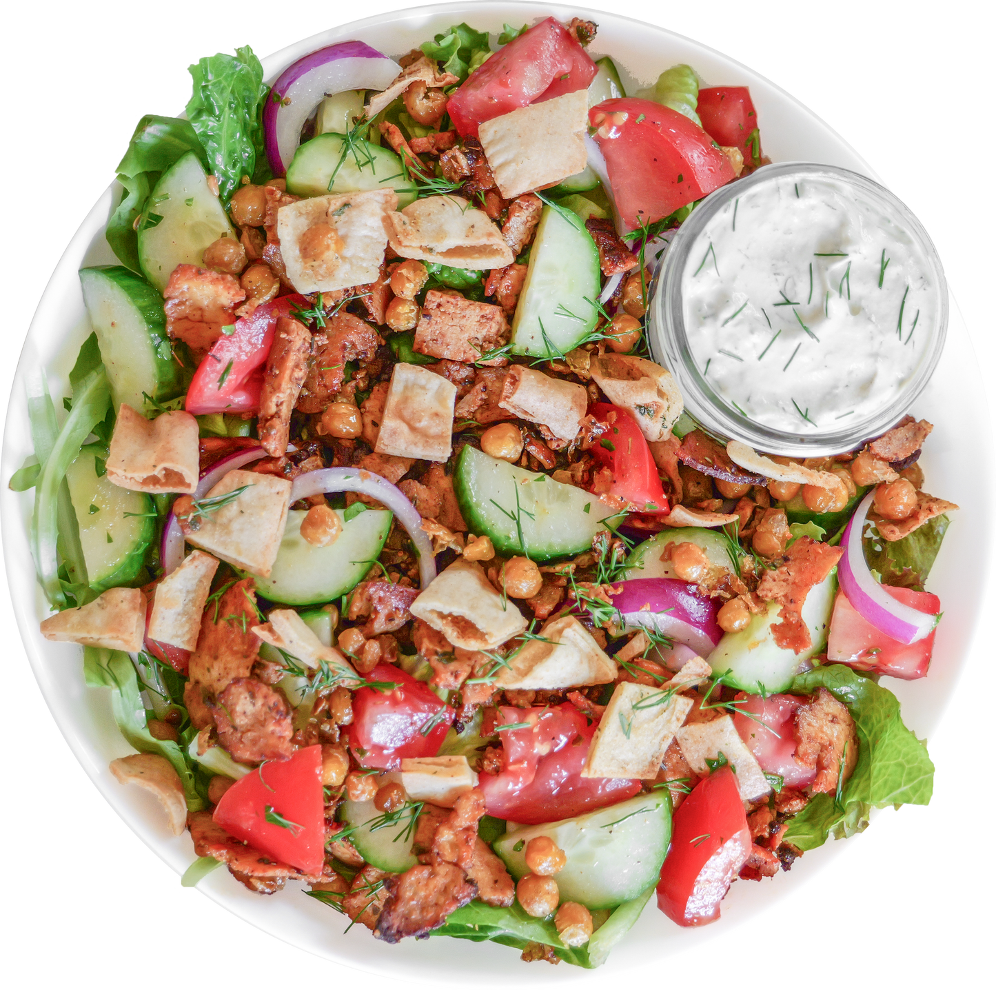 Vegan Tofu Gyro Salad in Des Moines, Iowa