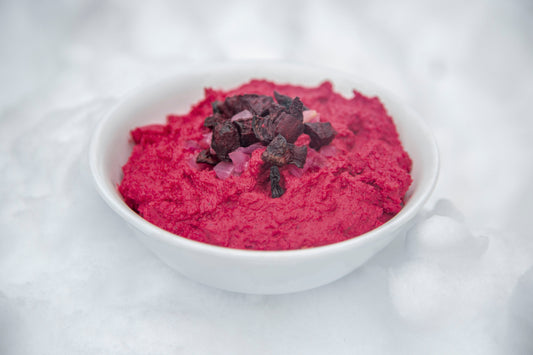 Pink Beet Hummus in Des Moines, Iowa