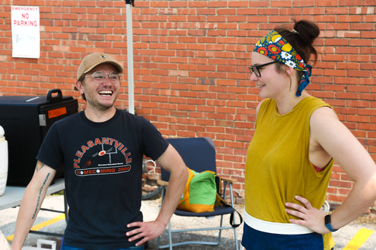 Ben Meiners and Chef Madeline Krantz at The Northside Market in Des Moines, Iowa