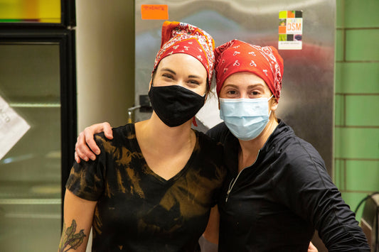Chef Madeline Krantz and Blair Ryan at the Mickle Center in Des Moines, Iowa