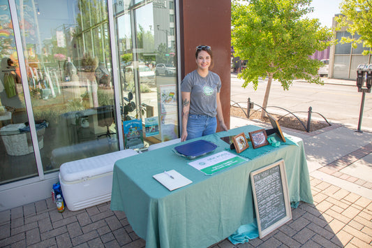 Chef Madeline Krantz at a New World Kitchen pop-up at Marnē in Des Moines, Iowa