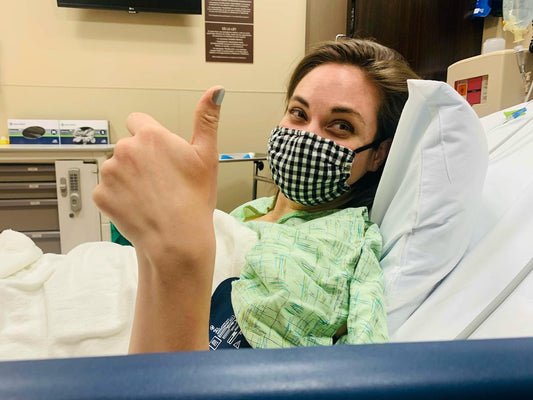 Chef Madeline Krantz in the hospital in Des Moines, Iowa