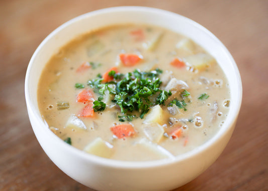 Creamy Mushroom & Wild Rice Soup in Des Moines, Iowa