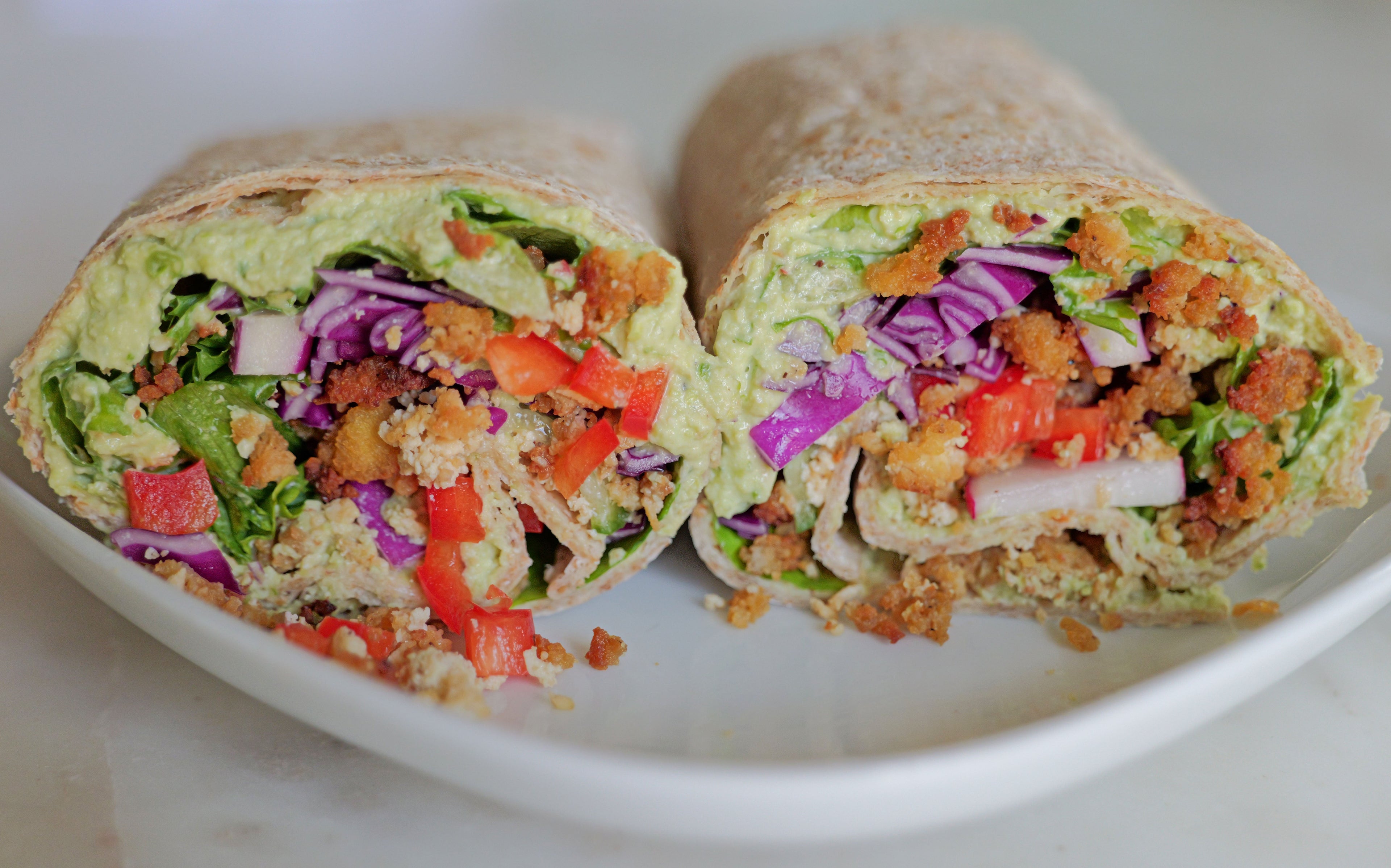 Edamame Hummus Wraps in Des Moines, Iowa