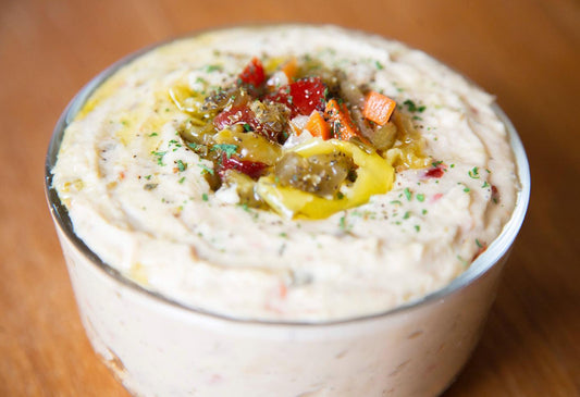 Giardiniera hummus in Des Moines, Iowa