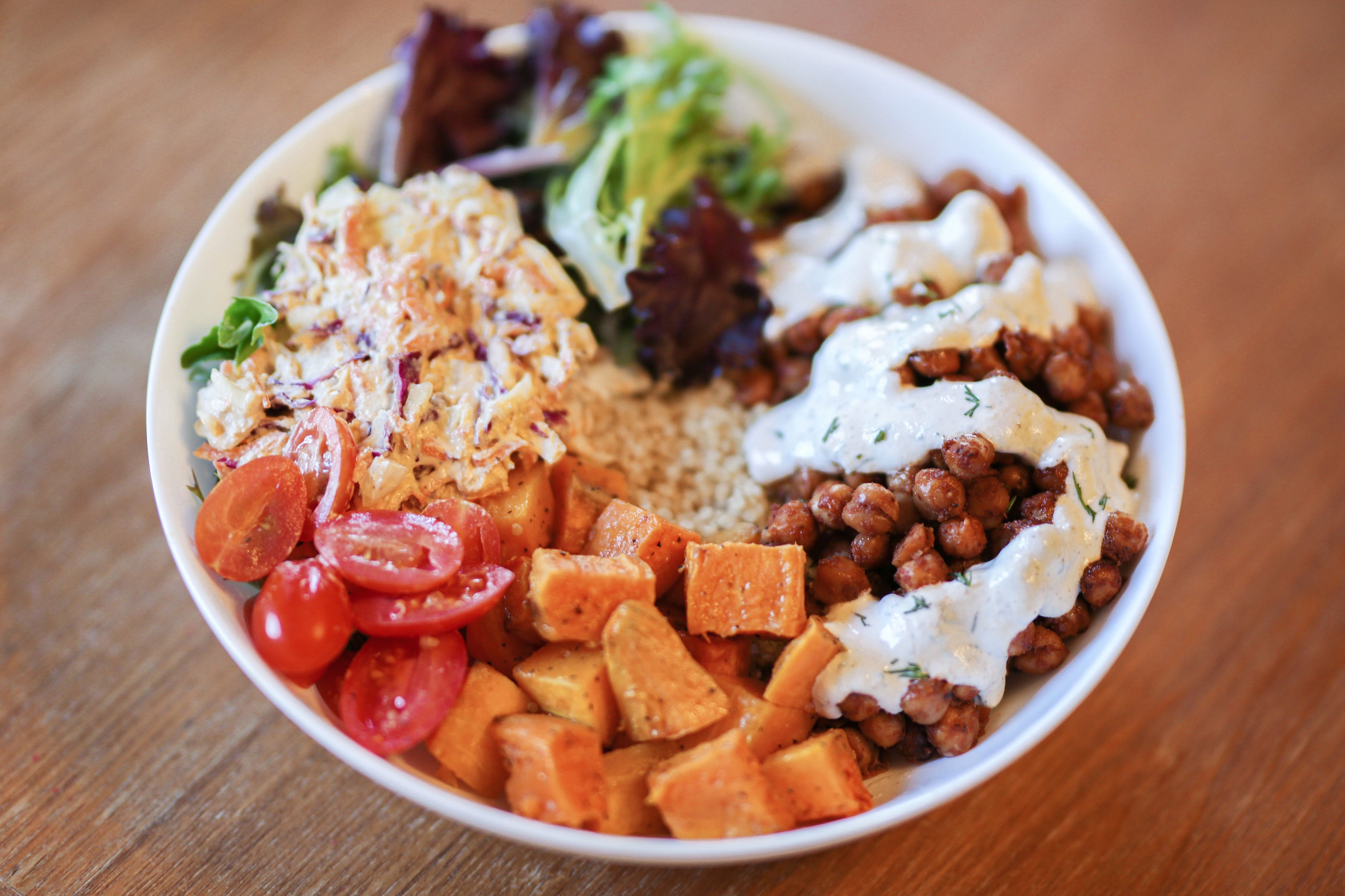 Vegan BBQ Chickpea Ranch Bowl in Des Moines, Iowa