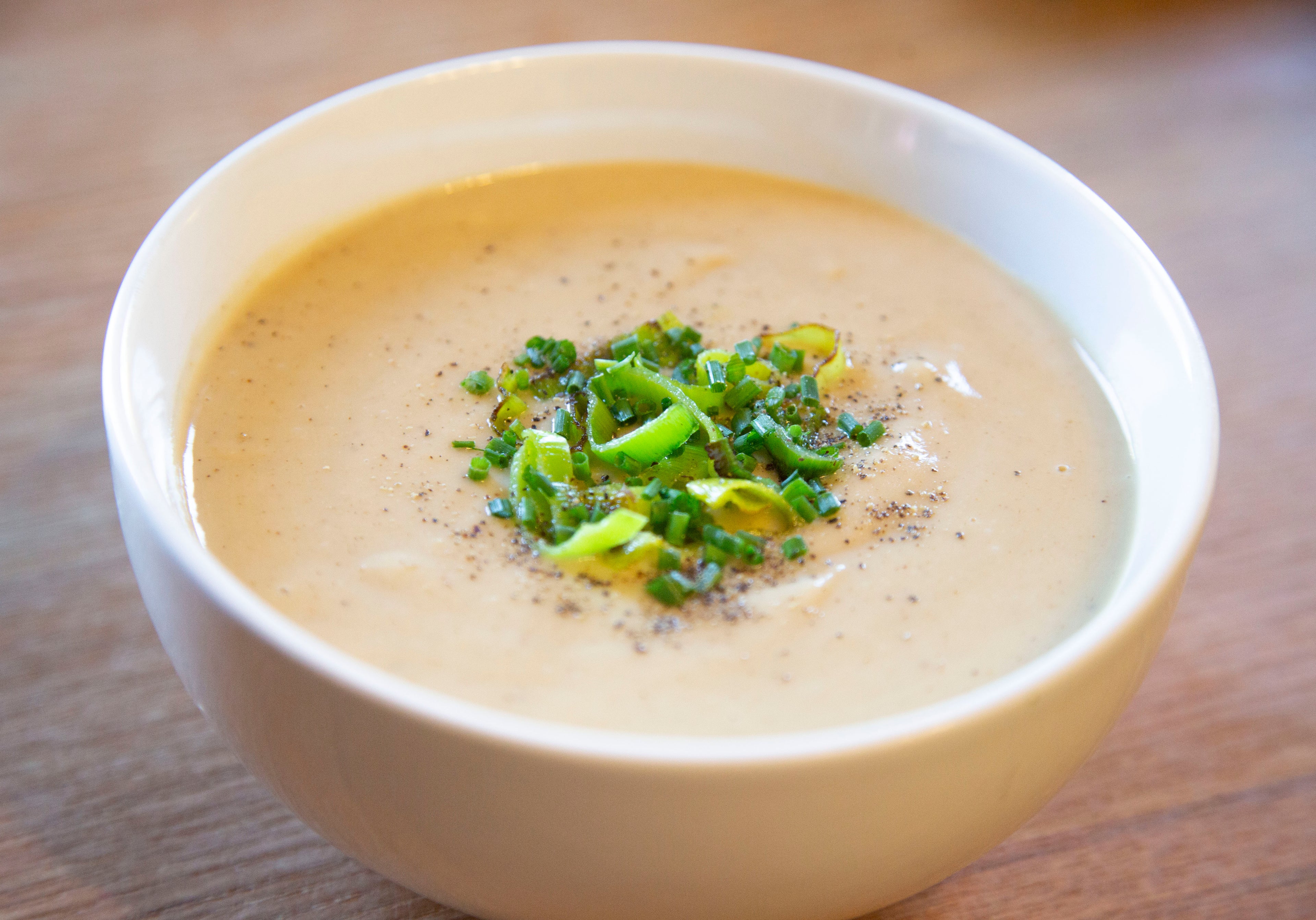 Cauliflower Leek Soup in Des Moines, Iowa