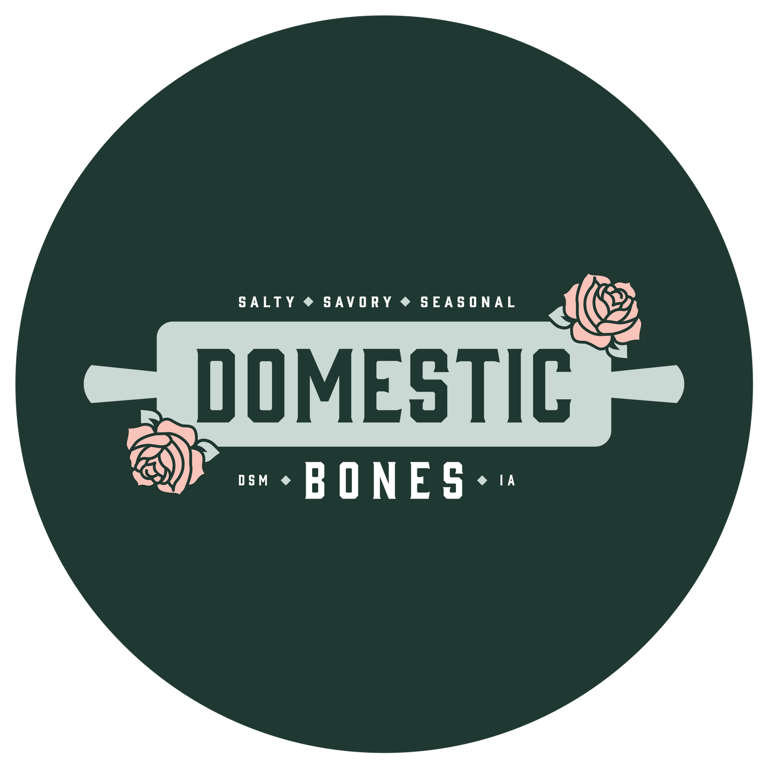 Domestic Bones logo in Des Moines, Iowa
