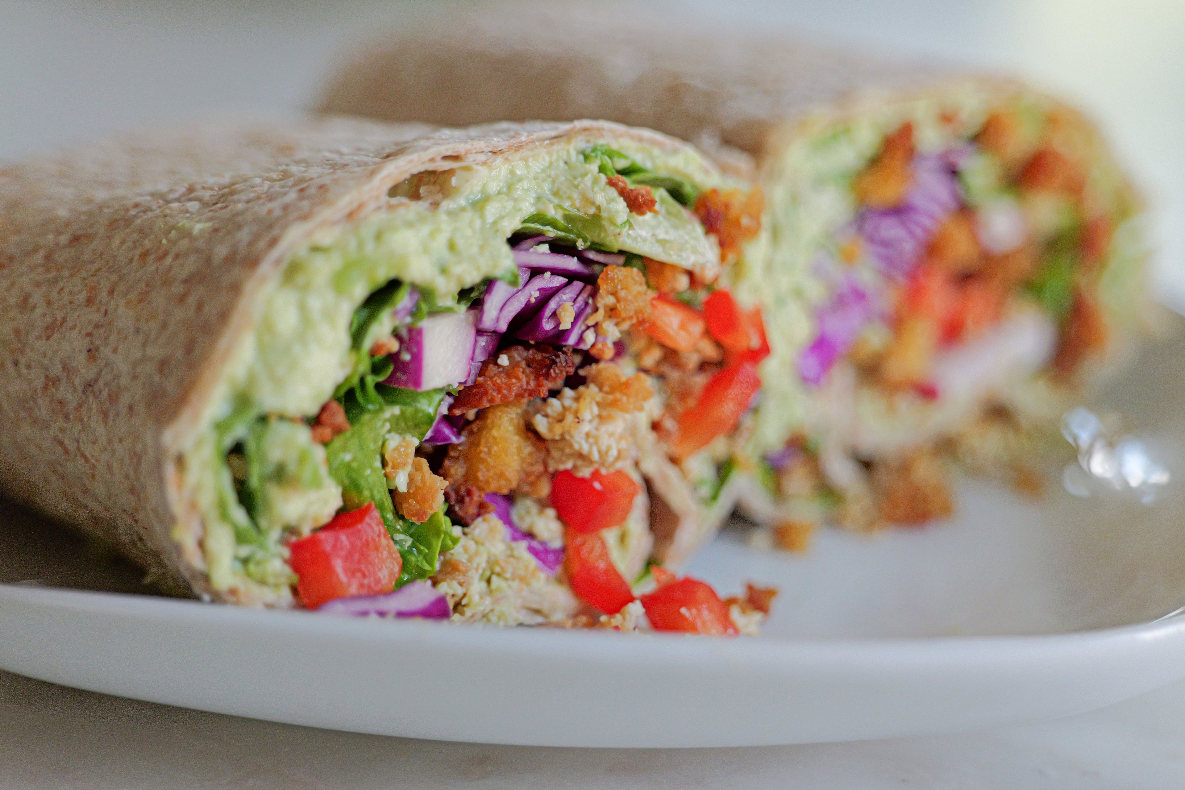 Vegan Edamame Hummus Wrap in Des Moines, Iowa