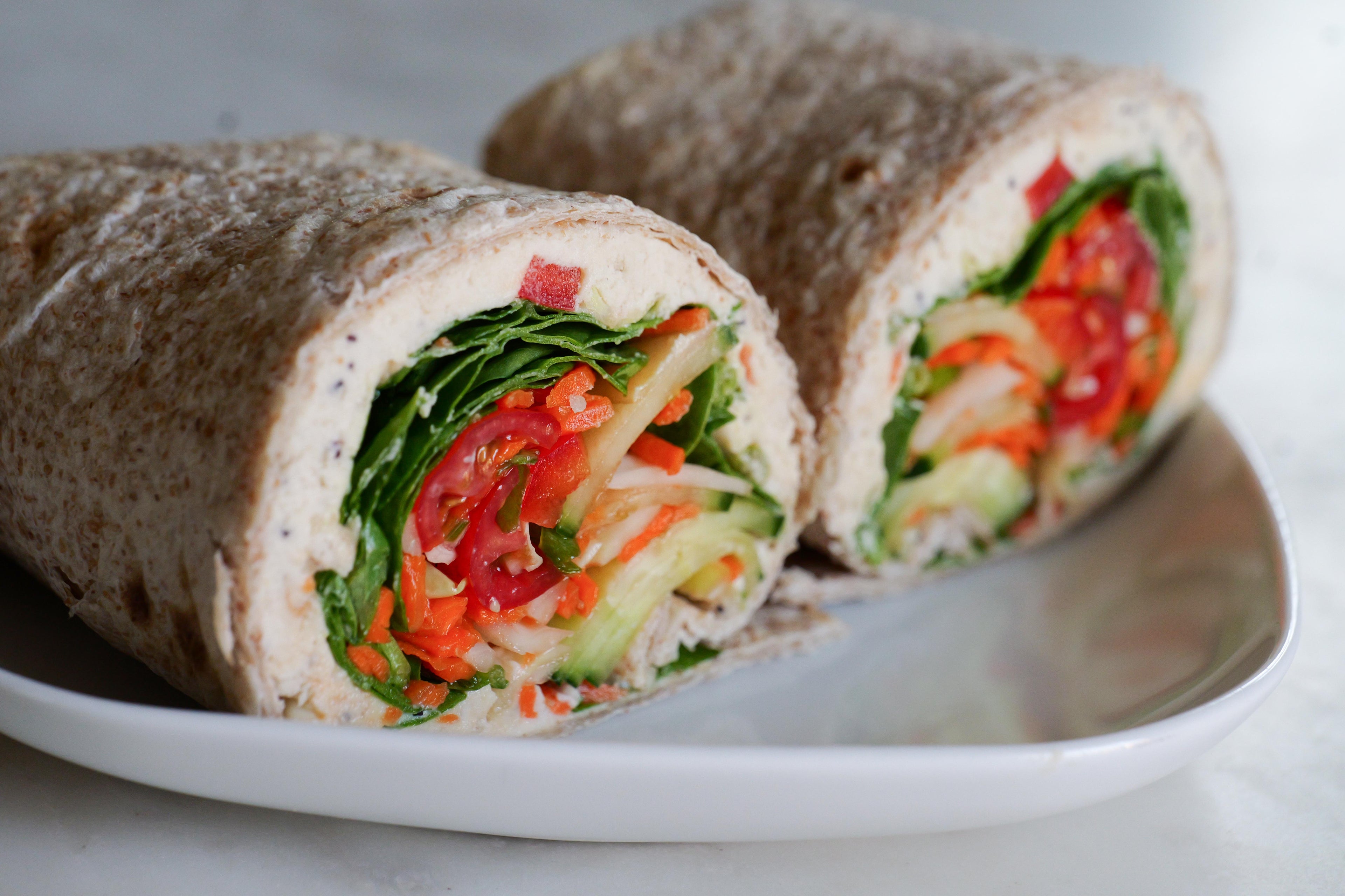 Everything Cashew Cream Cheese Wrap in Des Moines, Iowa