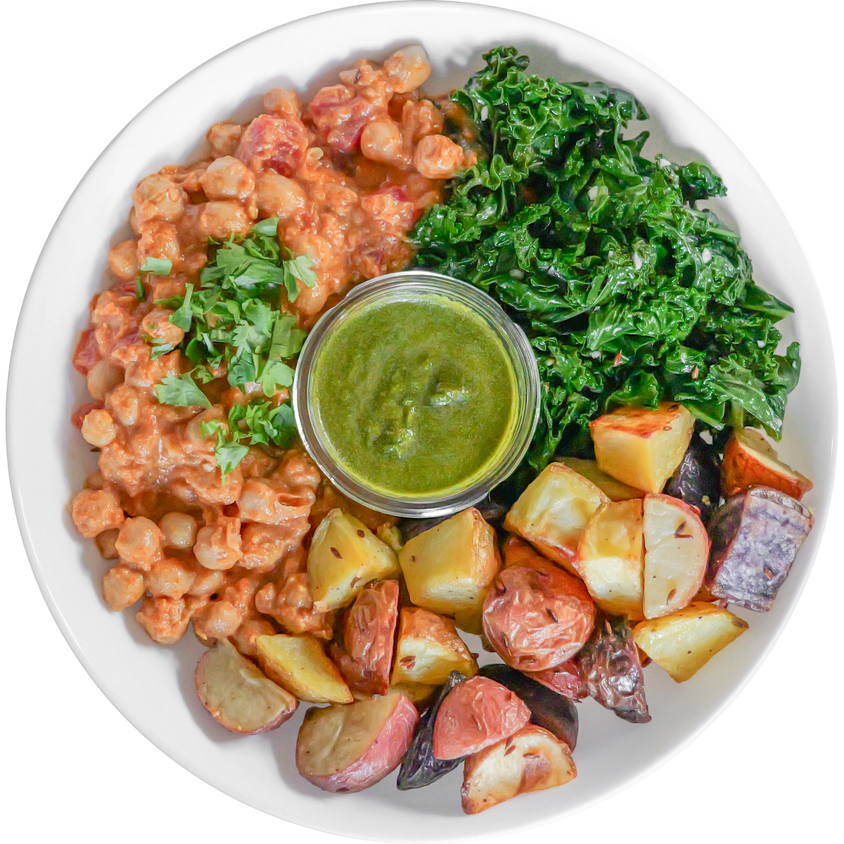 Indian Butter Chickpeas with Cumin Potatoes in Des Moines, Iowa