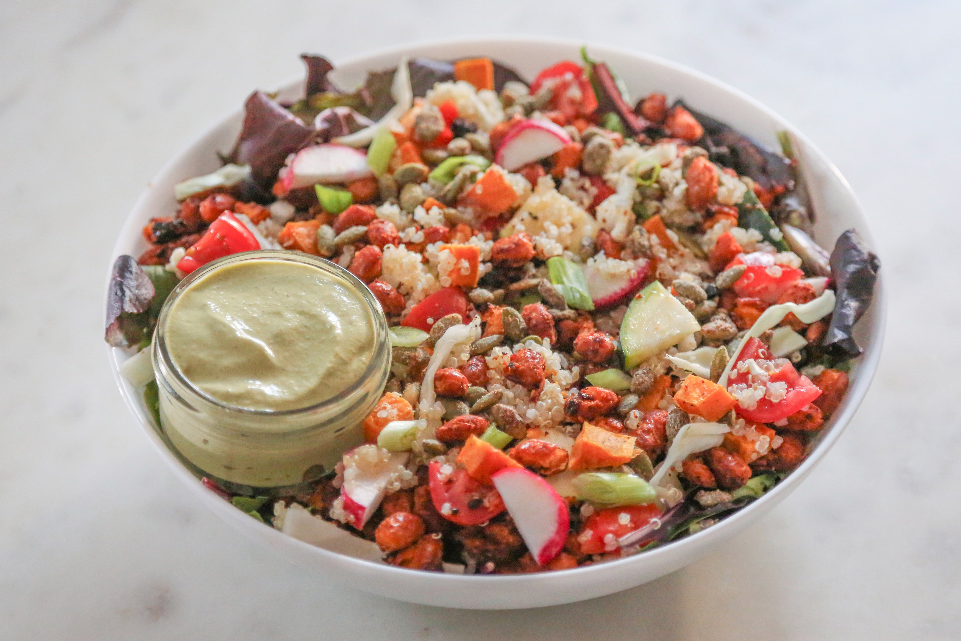Poblano Ranch Quinoa Salad in Des Moines, Iowa