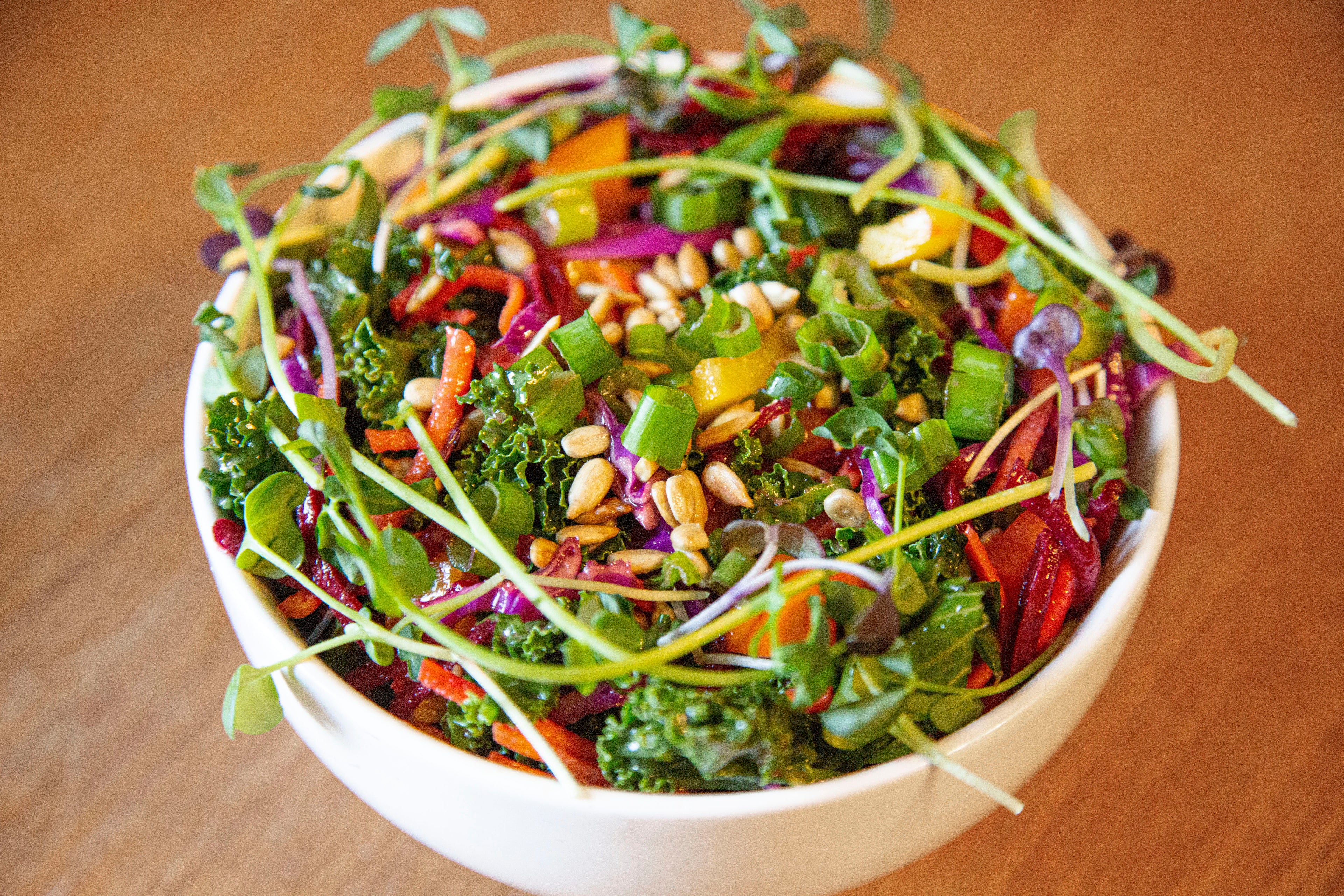 Rainbow Kale Salad in Des Moines, Iowa