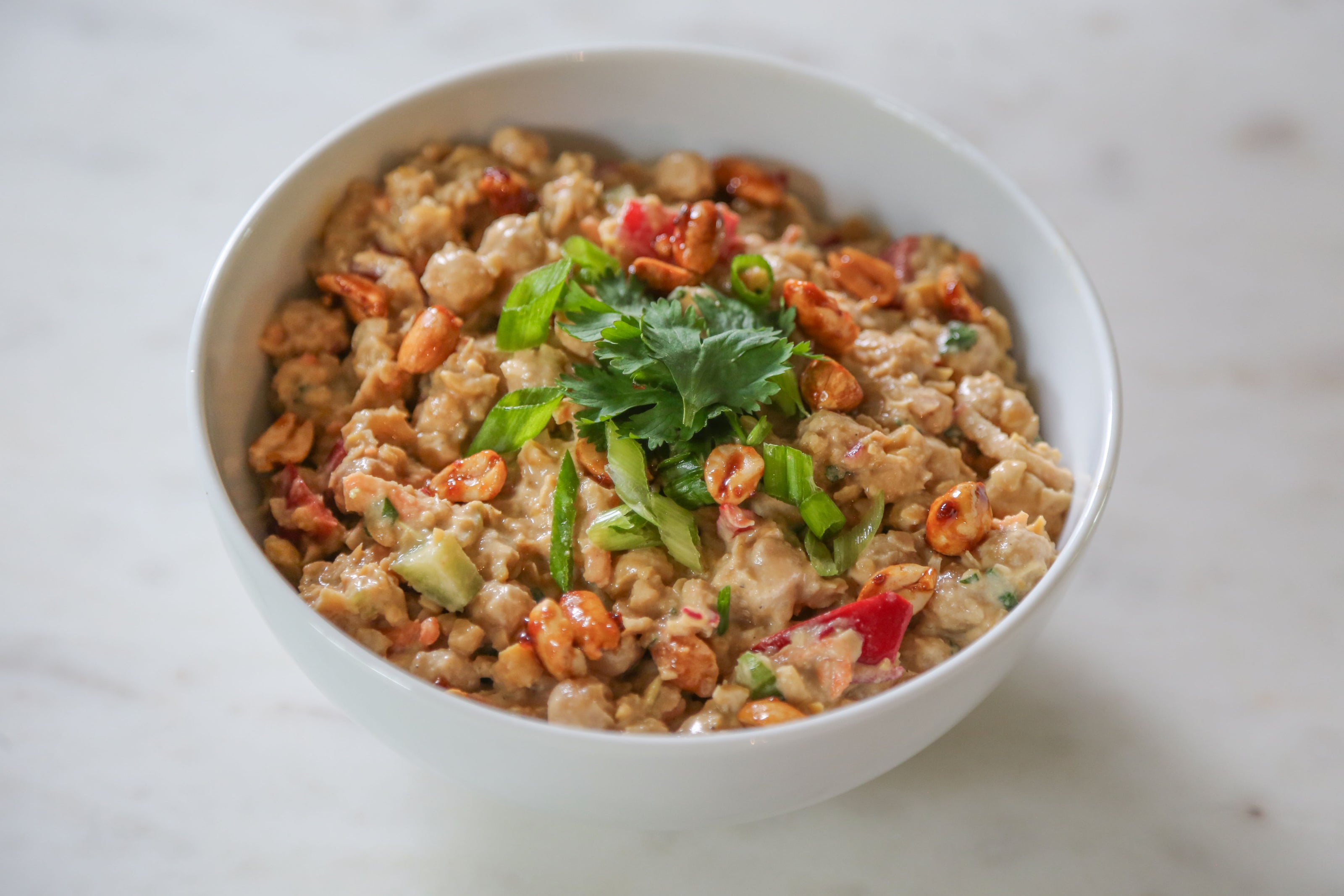 Sesame Peanut Chickpea Salad in Des Moines, Iowa