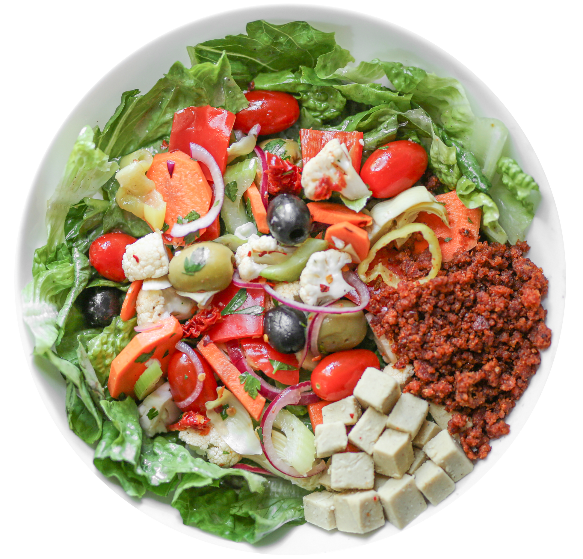 vegan antipasto salad in Des Moines, Iowa