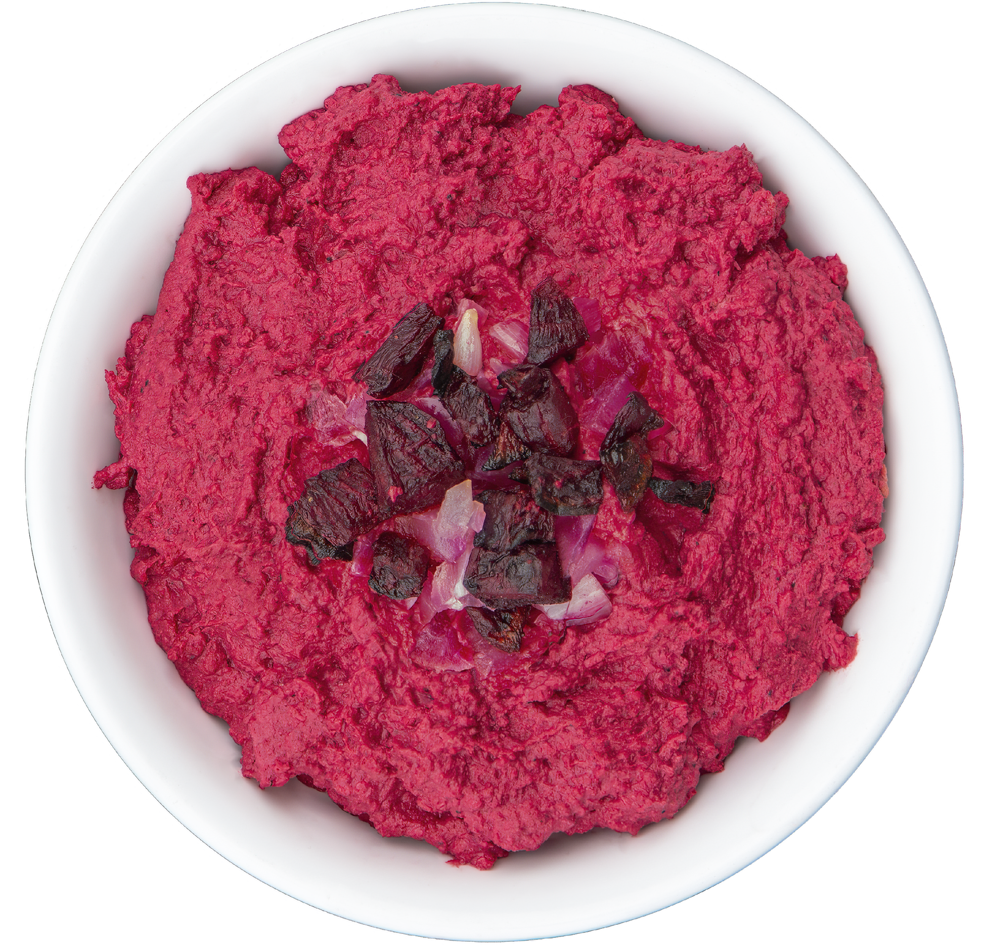Plant-based vegan vegetarian beet hummus in Des Moines, Iowa