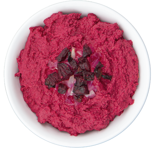 Plant-based vegan vegetarian beet hummus in Des Moines, Iowa