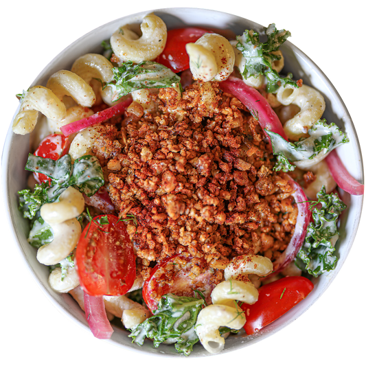 vegan BLT pasta salad in Des Moines, Iowa