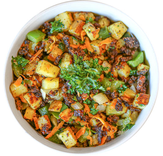 vegan breakfast hash in Des Moines, Iowa