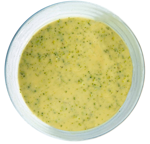 Dairy-free vegan broccoli cheese soup in Des Moines, Iowa
