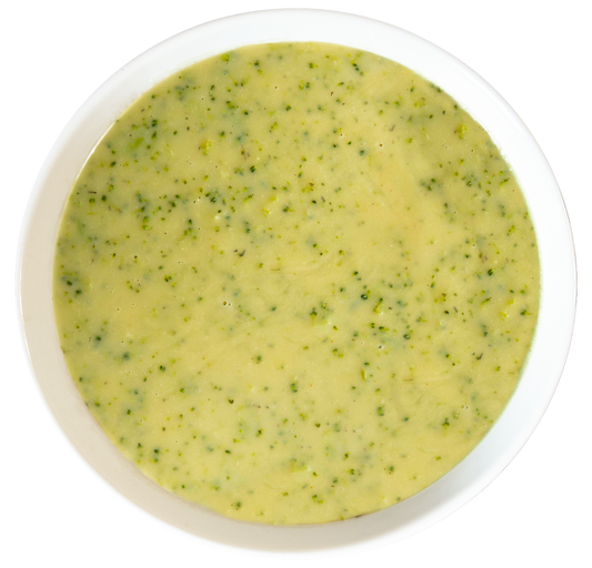 Dairy-free vegan broccoli cheese soup in Des Moines, Iowa