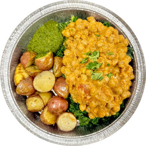Butter Chickpeas with Cumin Potatoes