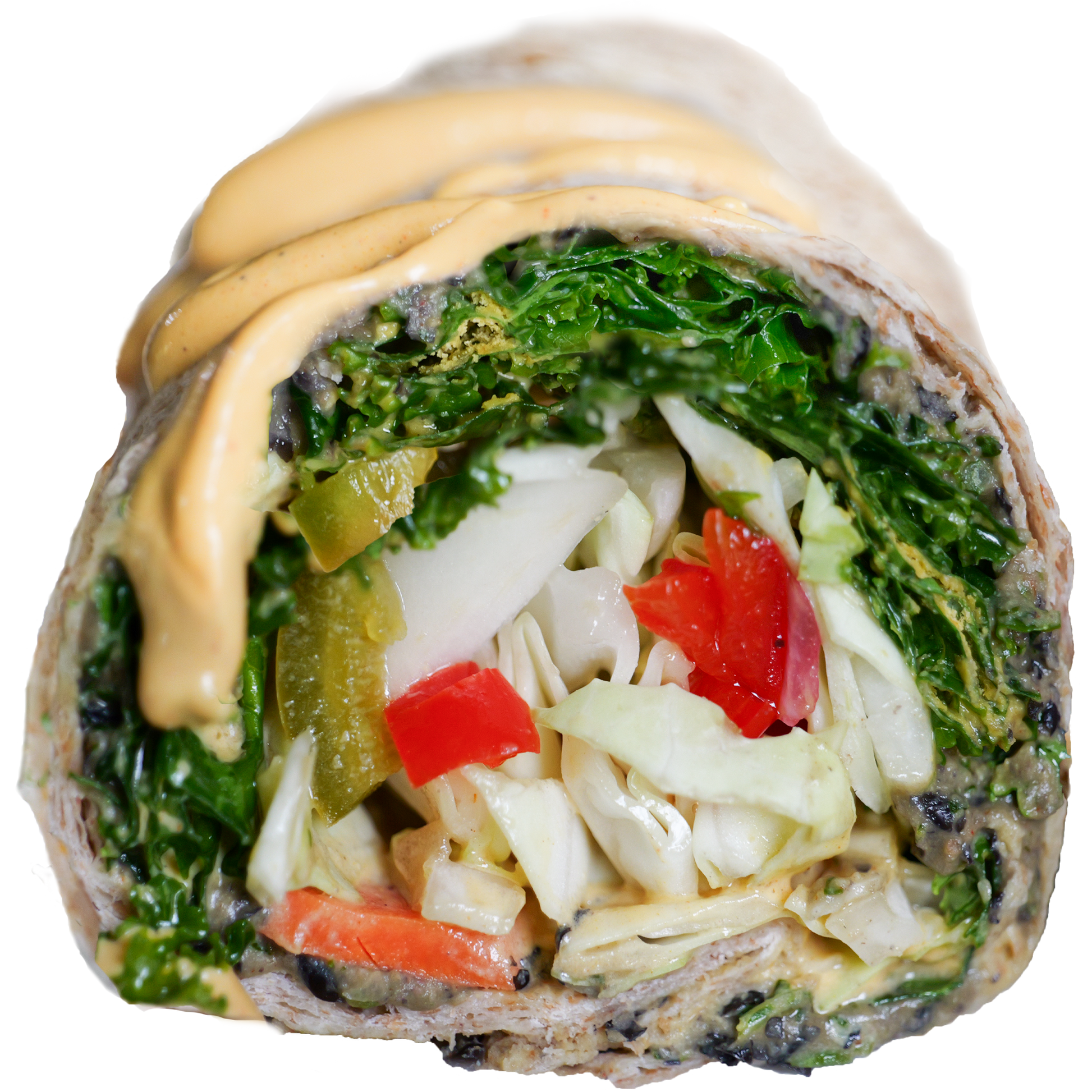 Vegan Cashew Cheese Black Bean Hummus Wrap