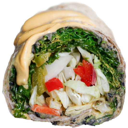 Vegan Cashew Cheese Black Bean Hummus Wrap