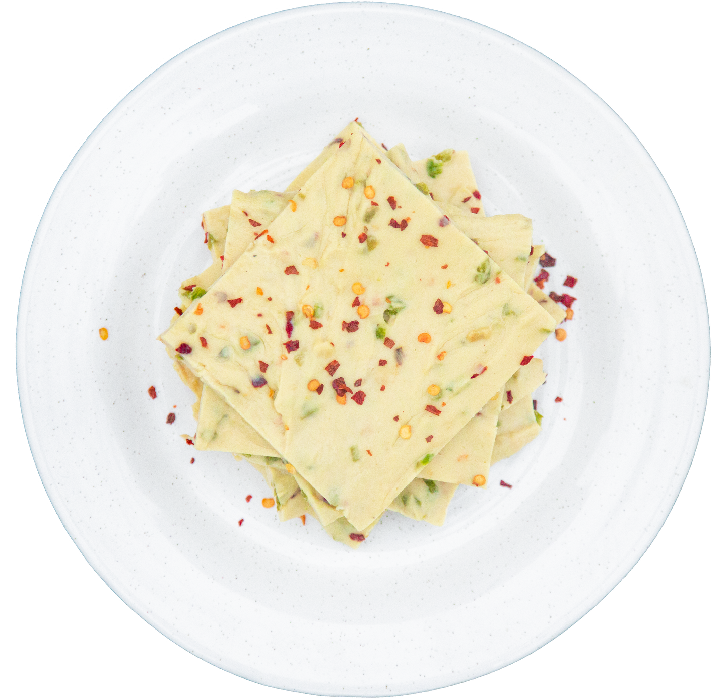 Plant-based vegan vegetarian pepperjack slices in Des Moines, Iowa