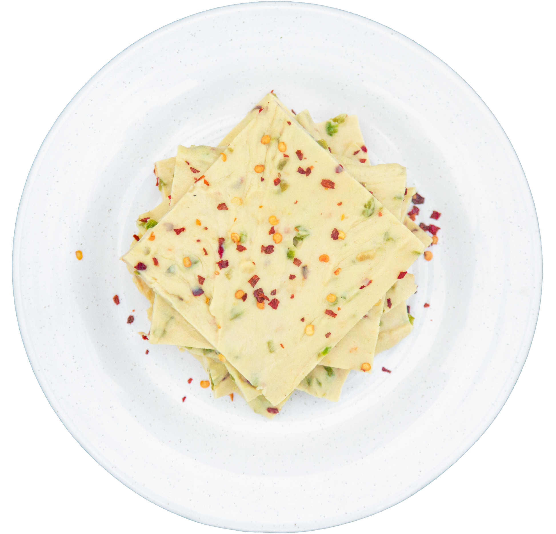 Plant-based vegan vegetarian pepperjack slices in Des Moines, Iowa