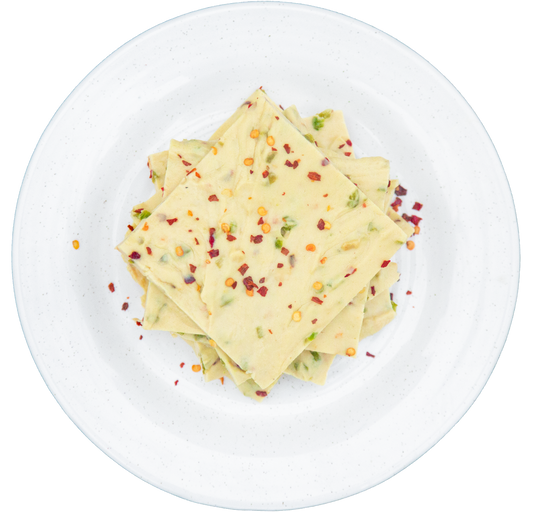 Plant-based vegan vegetarian pepperjack slices in Des Moines, Iowa