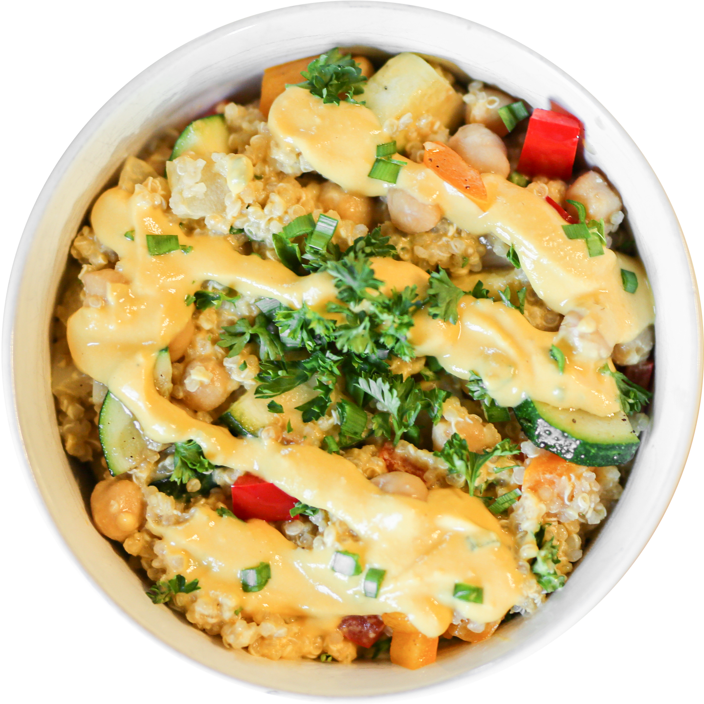 Vegan Cheesy Quinoa Breakfast Bowl in Des Moines, Iowa