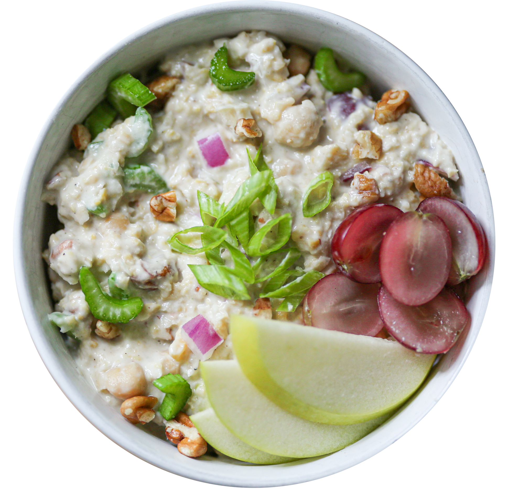 vegan chickpea waldorf salad in Des Moines, Iowa