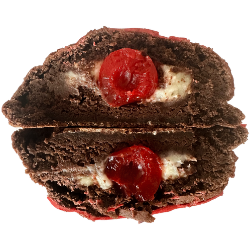 Vegan Chocolate Cherry Cream Cheese Stuffed Cookie