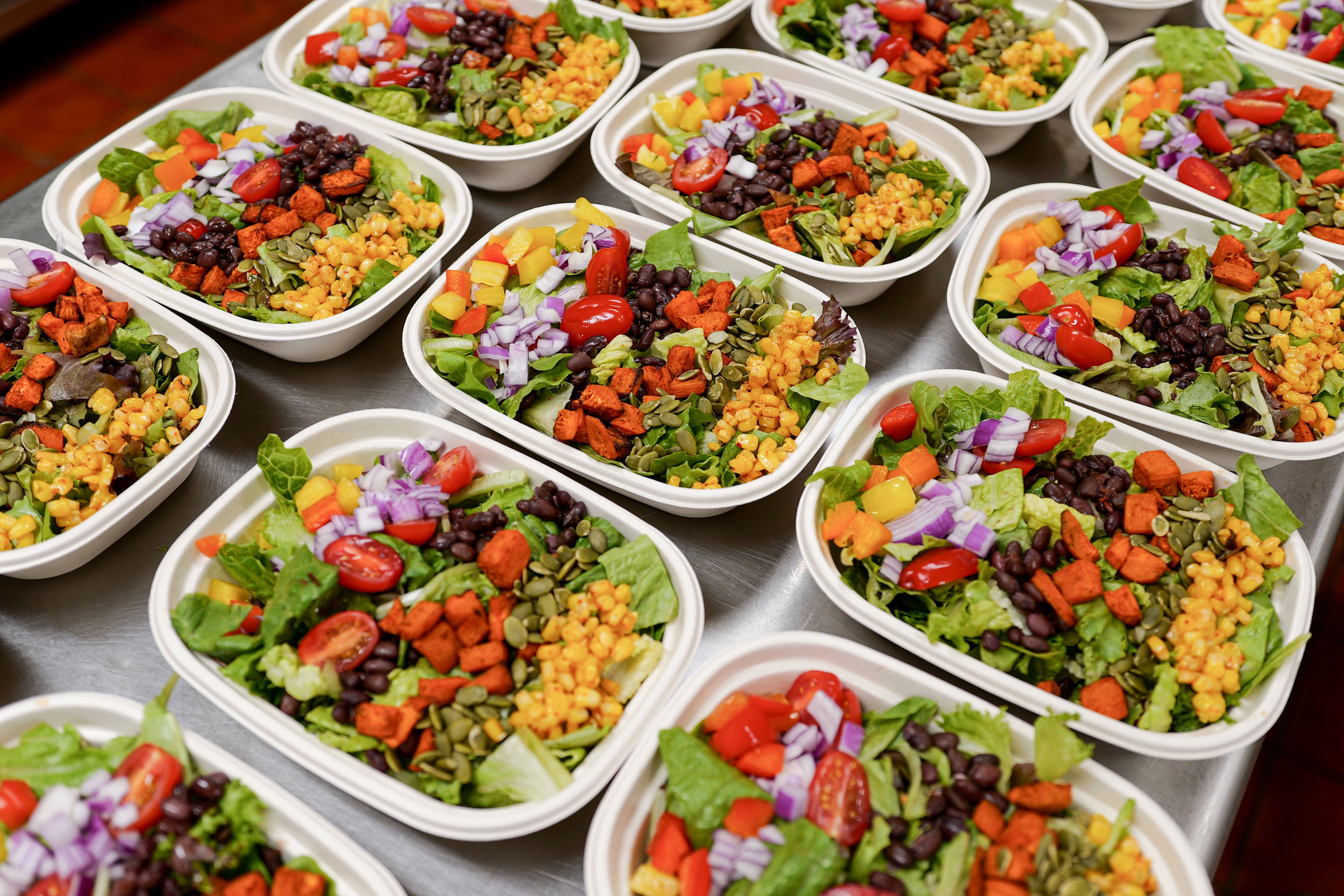 Vegan cobb salads in Des Moines, Iowa