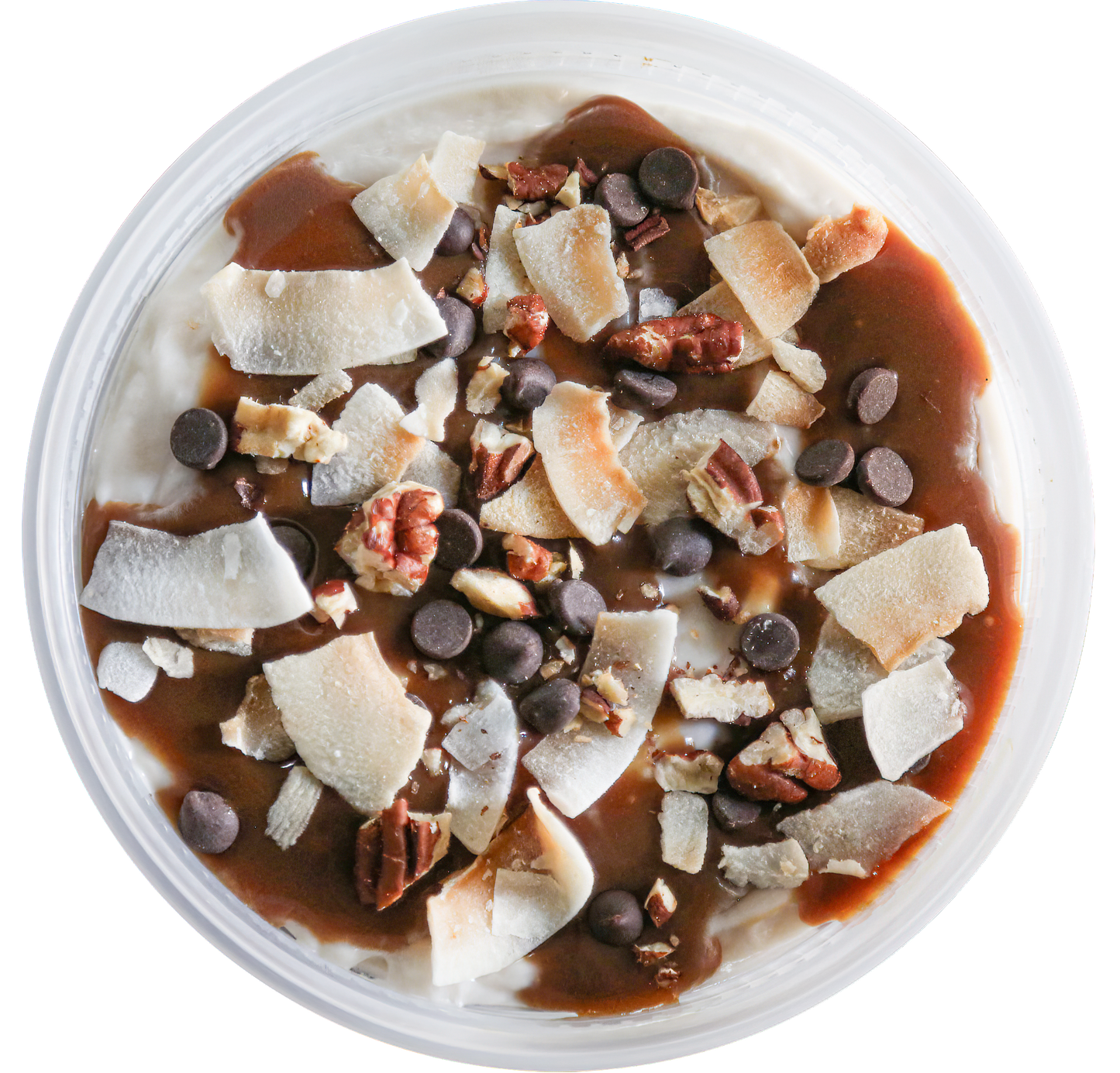 vegan coconut caramel crunch dessert cup in Des Moines, Iowa