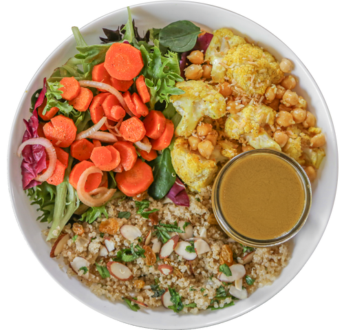 Curry Cauliflower & Chickpea Grain Bowl in Des Moines, Iowa