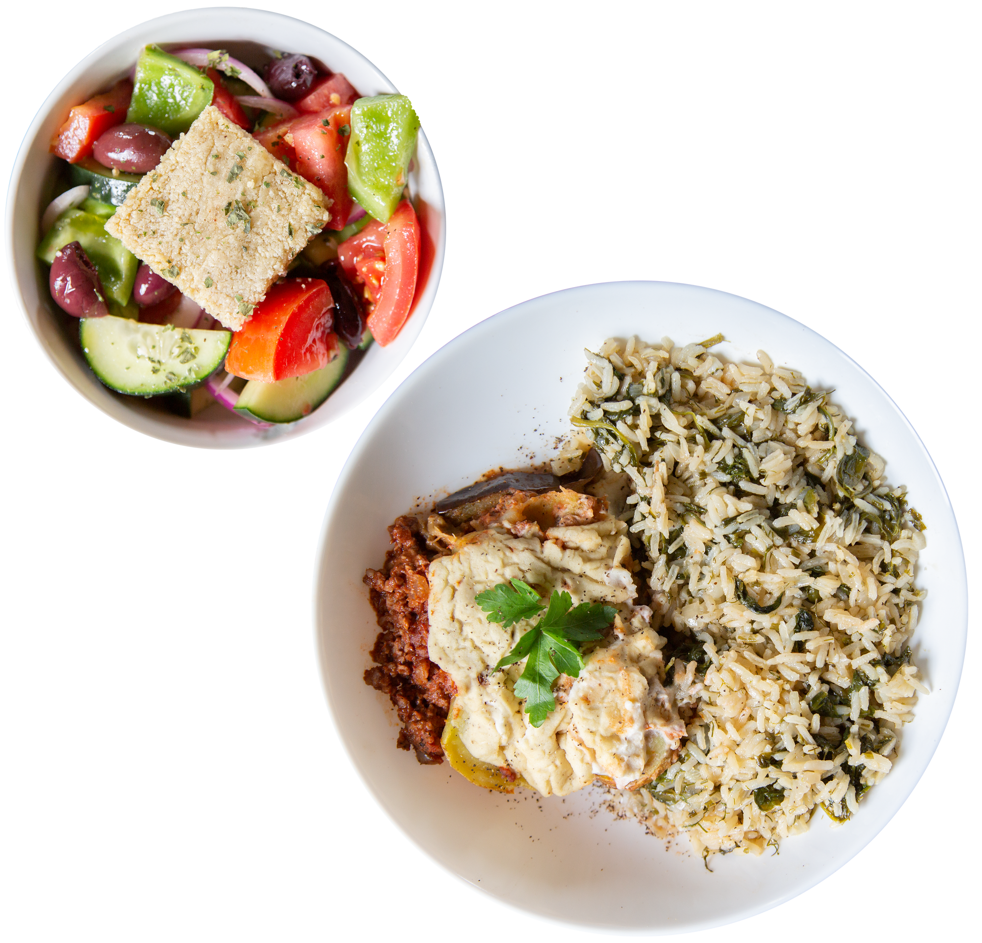 Vegan vegetarian Greek Meal XL in Des Moines, Iowa