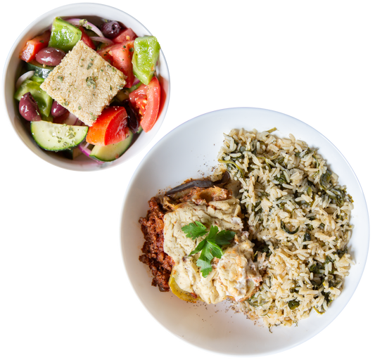 Vegan vegetarian Greek Meal XL in Des Moines, Iowa