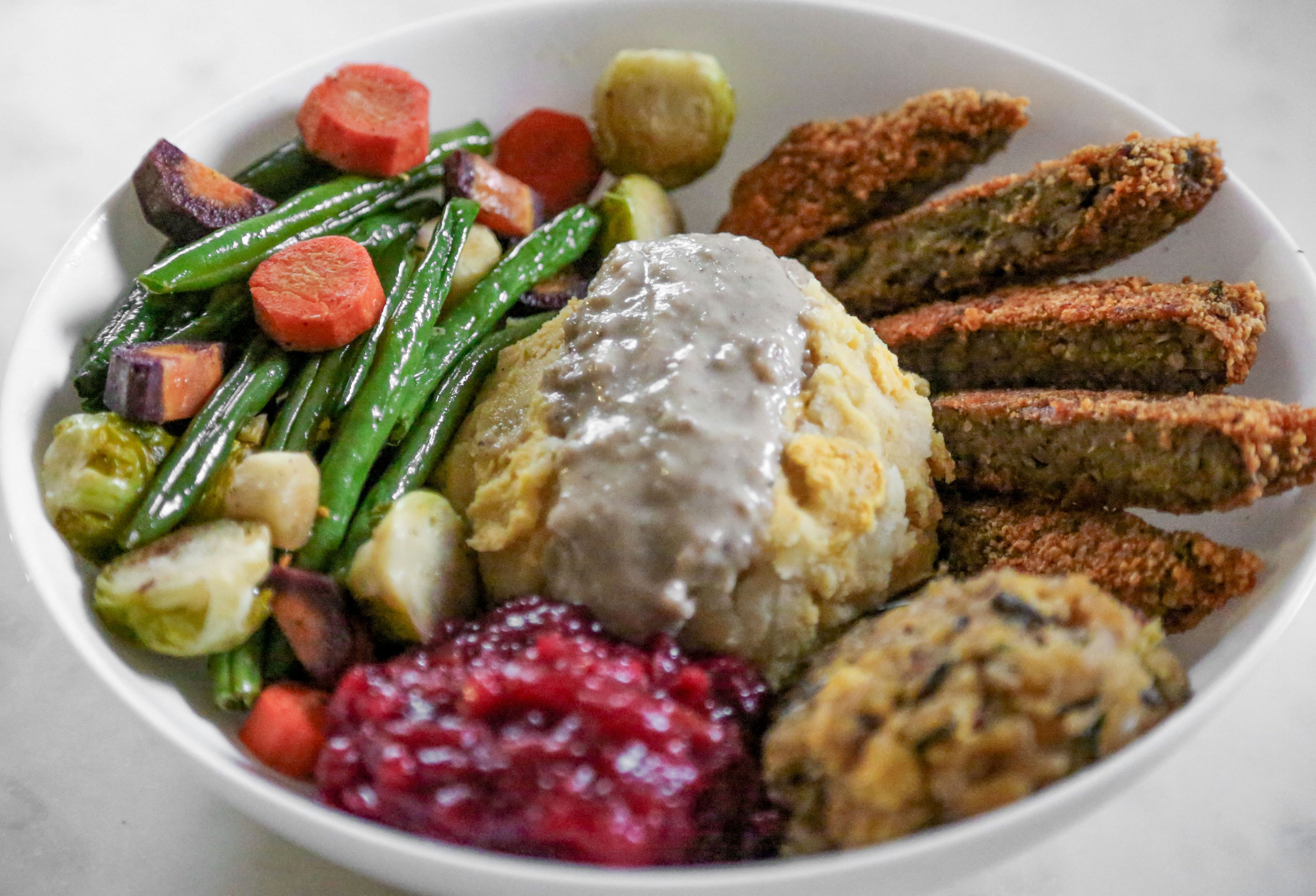 Vegan holiday meal in Des Moines, Iowa