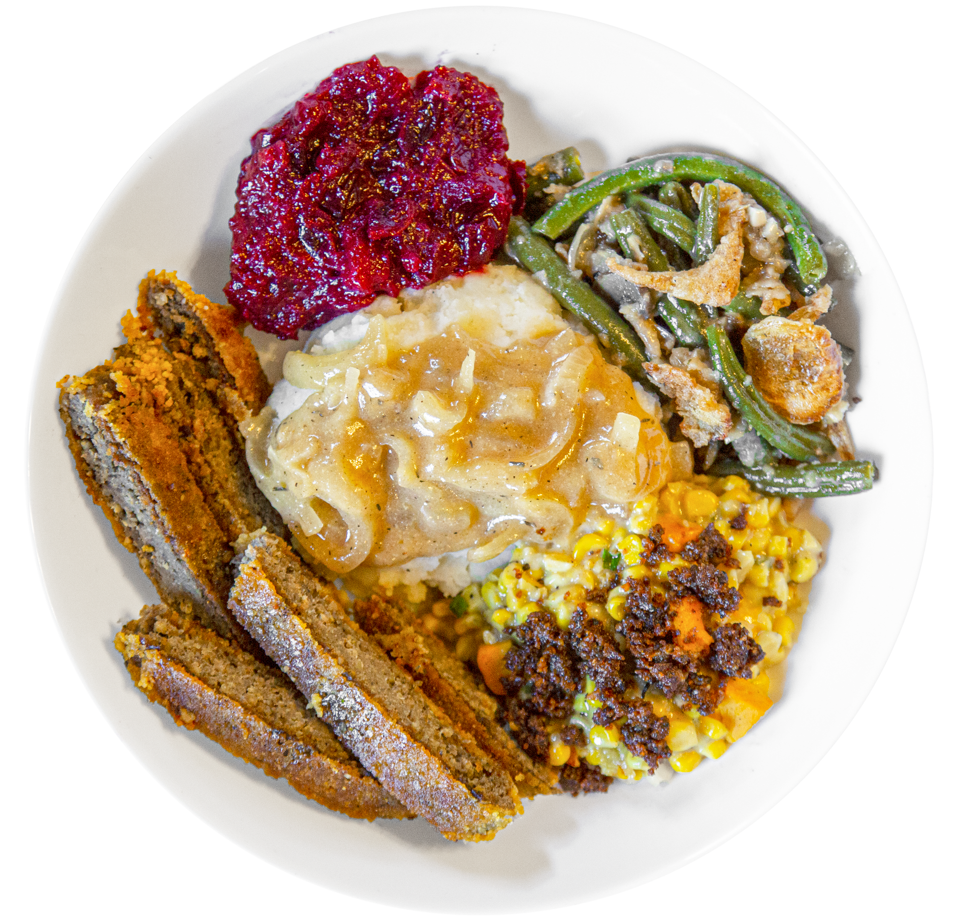 vegan holiday meal in Des Moines, Iowa