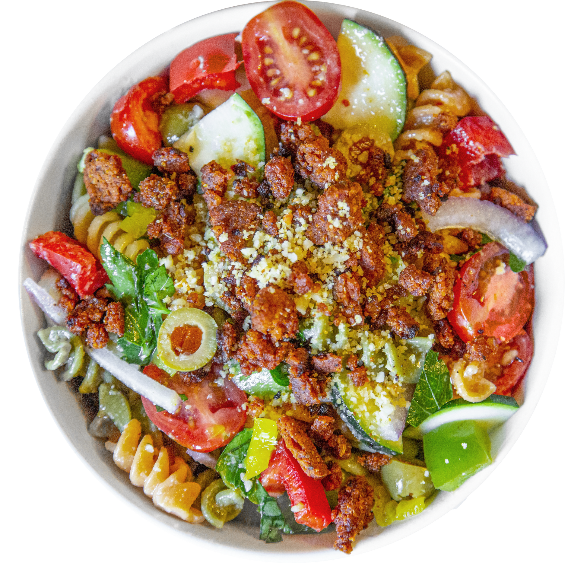 vegan Italian pasta salad in Des Moines, Iowa