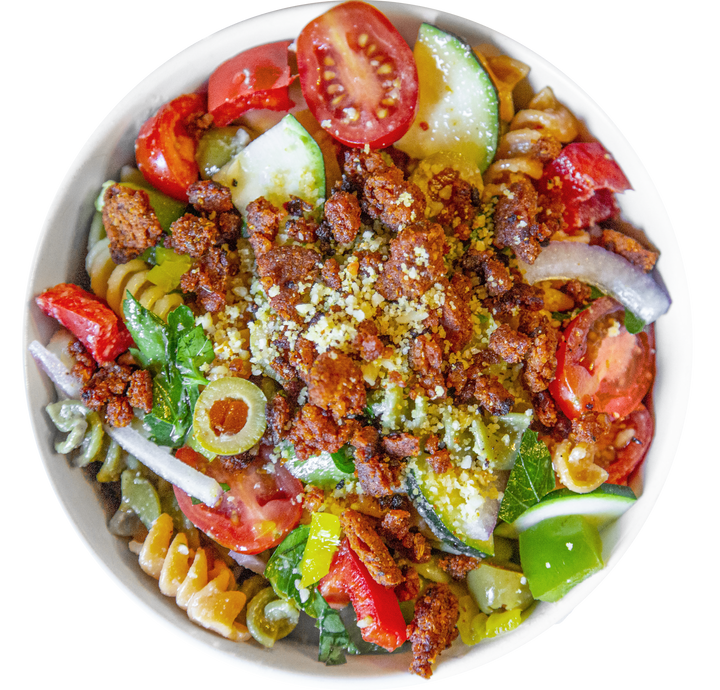 vegan Italian pasta salad in Des Moines, Iowa