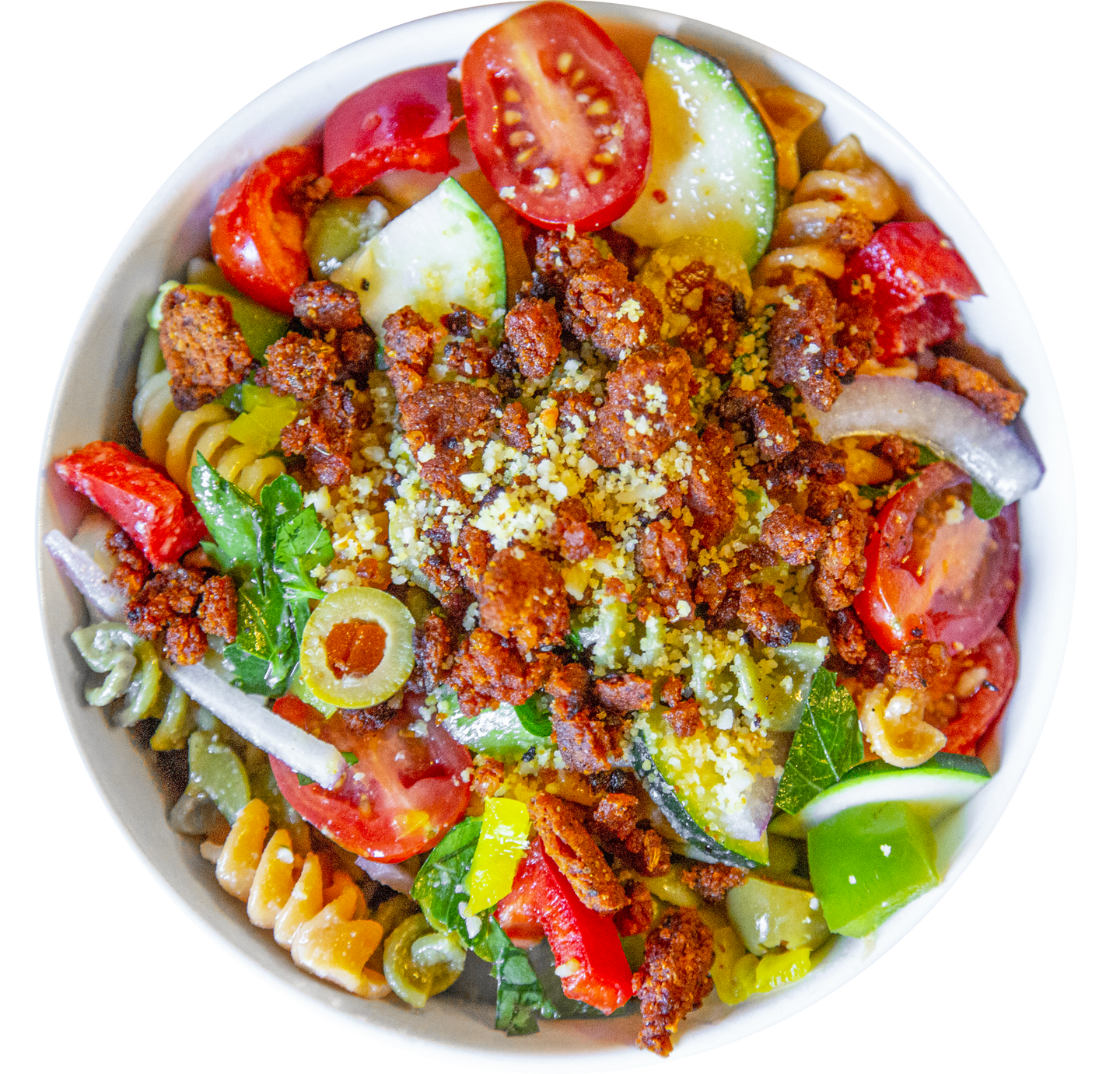 vegan Italian pasta salad in Des Moines, Iowa